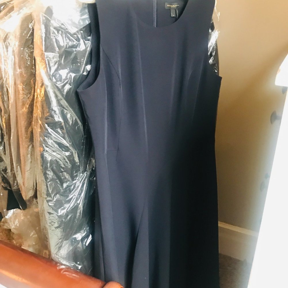 Donna Karan Black Label Collection-Black Hi-Lo Hemline Dress 14 Bust 38 Waist 36